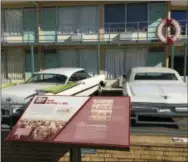  ?? BETH J. HARPAZ — THE ASSOCIATED PRESS ?? This photo shows a view of the former Lorraine Motel balcony where Martin Luther King Jr. was shot in 1968 in Memphis, Tenn. The former motel is now part of the National Civil Rights Museum.