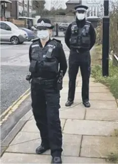  ?? SUSSEX POLICE ?? Sergeant Amy Mcalees pictured with team member PCSO Scott Wrein