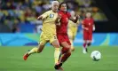  ?? Photograph: Buda Mendes/Getty Images ?? Dzsenifer Marozsán (right) on her way to a gold medal at the 2016 Olympics in Brazil.