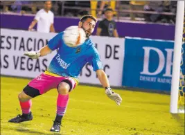  ?? L.E. Baskow ?? Lights FC Bishop Gorman graduate Thomas Olsen, 23, a goalkeeper, was signed Friday by the Lights FC after a weeklong trial.