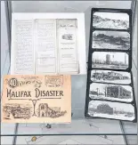  ??  ?? Artifacts and photograph­s from the Halifax Explosion can be seen at the Naval Museum of Halifax, also known as Admiralty House.