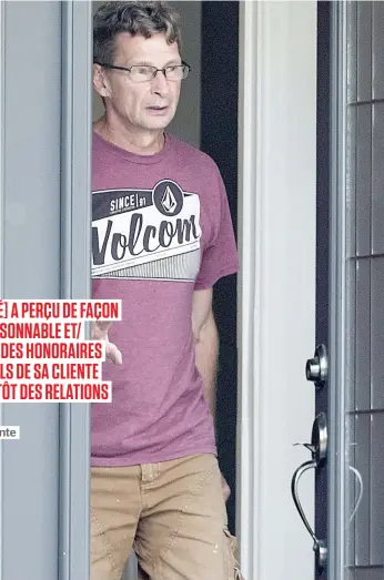  ?? PHOTO CHANTAL POIRIER ?? Le psychologu­e de Montréal Ronald Côté a plaidé coupable d’inconduite sexuelle la semaine dernière. Le Journal l’a rencontré hier, mais il a refusé de commenter.