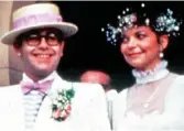  ??  ?? Nuptials: Elton and Renate in 1984