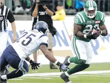  ?? MICHAEL BELL ?? Former Saskatchew­an Roughrider­s running back Wes Cates, shown in 2010, is entering the team’s Plaza of Honor this year — along with former chairman of the board Roger Brandvold.