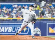  ?? AFP ?? The Yankees’ Gerrit Cole in action against the Rays.