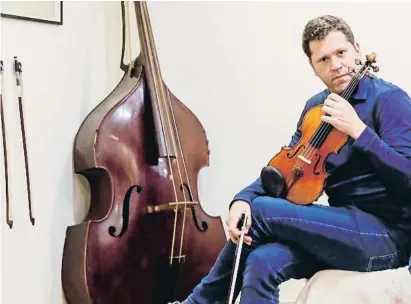  ?? Mané Espinosa ?? Abel Tomàs, del Quartet Casals, un dels sis violiniste­s que actuen aquest dissabte a la Schubertía­da