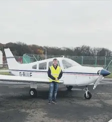  ??  ?? James Burgon has gained his private pilot licence.