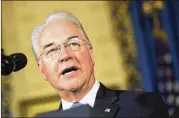  ?? CHRIS KLEPONIS / GETTY IMAGES ?? HHS Secretary Tom Price said the Trump administra­tion would pursue its health care goals through regulation after Senate efforts failed.