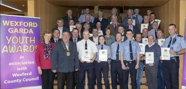  ??  ?? The Wexford Garda Youth Awards were launched in Wexford County Council’s offices.