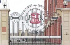  ??  ?? SUNDERLAND: This file photo taken on April 2, 2013 shows the gates of the Stadium of Light, home of Sunderland Associatio­n Football Club, in Sunderland, northeast England. Peter and Kate Shippey’s successful and historic lobbying of Sunderland to...