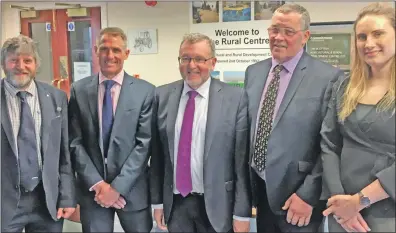  ??  ?? Left to right are Martin Kennedy, Jonnie Hall, David Mundell, Andrew McCornick and Clare Slipper.