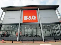  ??  ?? B&amp;Q sales in the UK fell by 2.9% in the three months to October 31.