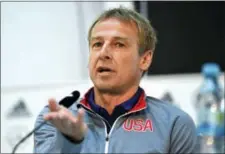  ?? MARTIN MEISSNER — THE ASSOCIATED PRESS FILE ?? Juergen Klinsmann was fired as coach of the U.S. soccer team on Monday six days after a 4-0 loss at Costa Rica dropped the Americans to 0-2 in the final round of World Cup qualifying.