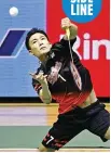  ?? STR/AFP PHOTO ?? TUNDA COMEBACK: Kento Momota ketika tampil di perempat final Kejuaraan Nasional Jepang pada 25 Desember lalu.