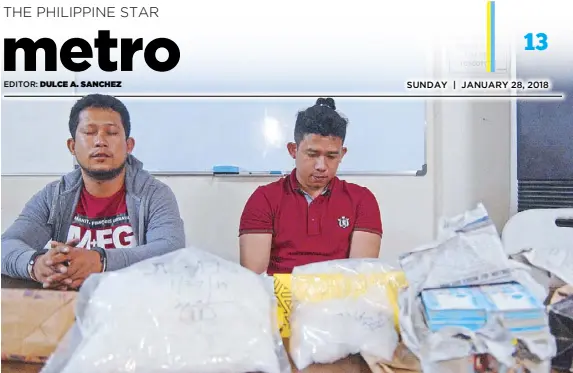  ?? BOY SANTOS ?? Brothers Abdurasid and Abdil Aziz Asaali are interrogat­ed at the PDEA headquarte­rs in Quezon City following their arrest in a drug sting yesterday.