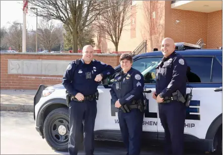  ?? COURTESY OF WEST CHESTER AREA SCHOOL DISTRICT ?? West Chester East High School Student Resource Officers, from left, Officer Scott Myers, Sgt. Cheryl Taylor and Officer Dave Spigarelli.