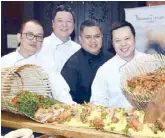  ??  ?? (From left) Discovery Suites’ chef Gerwin Bailon, Discovery Country Suites’ chef Jay Jay SyCip, Discovery Shores Boracay’s Ghel Bagwan and Discovery Primea’s Luis Chikiamco.