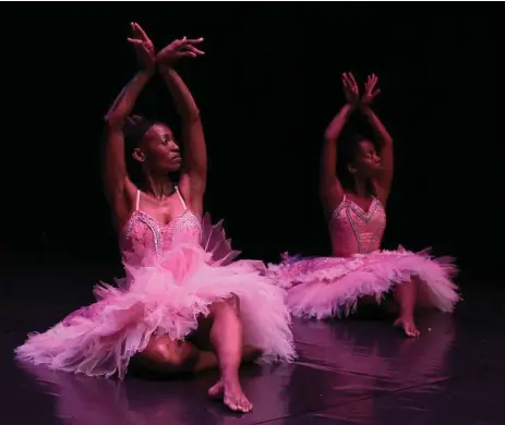  ?? JOHN HOGG ?? Mamela Nyamza and Kirsty Ndawo in The Meal, which echoes its creator’s “love/hate relationsh­ip” with ballet, and is part of Spotlight South Africa.