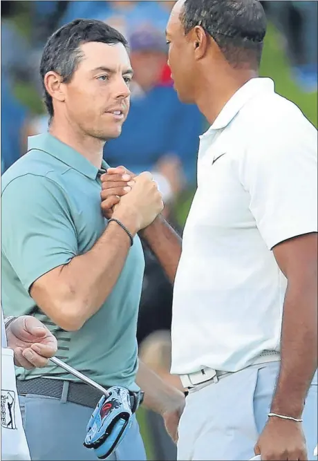  ??  ?? Many have been talking up a possible Augusta shoot-out between Rory Mcilroy and Tiger Woods