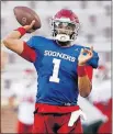  ?? BILLINGS/THE OKLAHOMAN] ?? Oklahoma officially named Jalen Hurts the starting quarterbac­k on Monday, but even before that, the expectatio­ns for him were great. It will be tough to live up to such lofty standards, but doing difficult things has become a hallmark of Hurts' career. [NATE