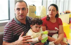  ?? Abdul Rahman/Gulf News ?? Fadi Hikmat and wife Rasha Shamoon with their 17-monthold daughter Edele Alqaselya at the Cleveland Clinic Abu Dhabi at Al Maryah Island on Thursday.