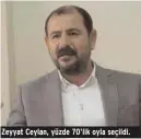  ??  ?? Zeyyat Ceylan, yüzde 70’lik oyla seçildi.