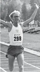  ?? FOTO: NTB SCANPIX ?? Lars Martin Kaupang fra sin aktive karriere, her fra et løp i 1974.