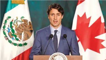  ?? (Sipa) ?? Justin Trudeau durante una visita oficial a México.