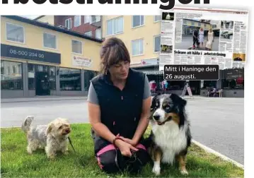  ?? FOTO: ANNA LUDVIGSSON ?? Mitt i Haninge den 26 augusti.
Lisa Brydner på Hundpasset i Åby är en av dem som uttryckt stor oro kring de ändrade riktlinjer­na.