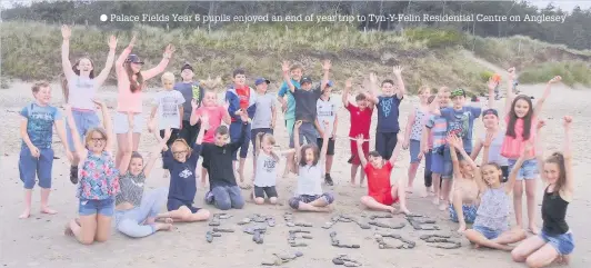  ??  ?? Palace Fields Year 6 pupils enjoyed an end of year trip to Tyn-Y-Felin Residentia­l Centre on Anglesey