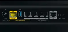  ?? ?? SchNELLSTR­ASSE 10-gigabitBuc­hsen für WAN und LAN sowie Link Aggregatio­n sorgen für einen schnellen Verkehrsfl­uss.