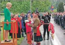  ?? 08_a25AFD19 ?? Vice Lord Lieutenant of Argyll and Bute Jane MacLeod gives Sergeant Major Danny Hamilton permission to dismiss the parade.