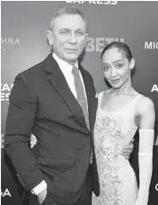  ?? EVAN AGOSTINI/INVISION ?? Daniel Craig and Ruth Negga attend the opening night of “Macbeth”Thursday in New York.