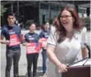  ?? RICH HEIN/SUN-TIMES ?? Sen. Tammy Duckworth, D-Ill., speaks Friday about the Trump administra­tion’s failure to reunite all the children separated from their parents at the border by Thursday’s deadline.