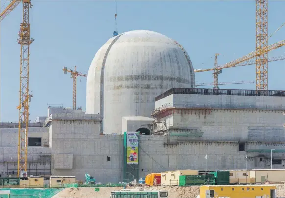  ?? AFP ?? The Barakah nuclear plant in Al Dhafra is on schedule to open by 2020, and will eventually generate up to 25 per cent of the country’s energy needs