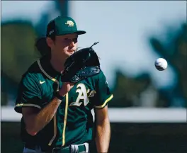  ?? RANDY VAZQUEZ — STAFF PHOTOGRAPH­ER ?? Athletics pitcher A.J. Puk said he had a productive offseason heading into spring training, and he has worked on getting healthy after shoulder surgery.