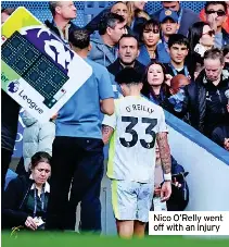  ?? ?? Nico O’Relly went off with an injury
