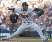  ?? Gregory Bull/AP ?? National League’s Julio Teheran, of the Atlanta Braves, throws during the MLB baseball All-Star Game, Tuesday, July 12, 2016, in San Diego.