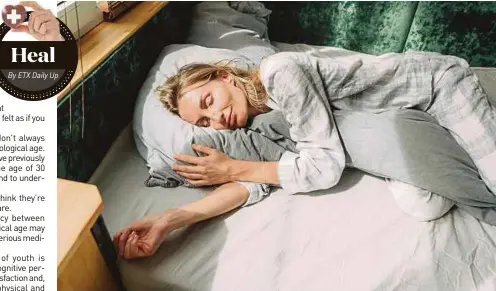  ?? PICTURE CREDIT: ETX DAILY UP ?? Researcher­s at Stockholm University have discovered that sleep affects how old we feel.