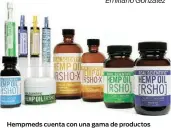  ??  ?? Hempmeds cuenta con una gama de productos autorizado­s para su comerciali­zación en México.