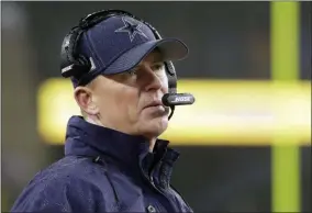  ?? STEVEN SENNE - THE ASSOCIATED PRESS ?? Dallas Cowboys head coach Jason Garrett watches from the sideline in the second half of an NFL football game against the New England Patriots, Sunday, Nov. 24, 2019, in Foxborough, Mass.