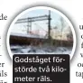  ?? FOTO: FRIDA BROOKE ?? Godståget förstörde två kilometer räls.