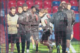  ?? FOTO: AP ?? El United entrenó ayer en el escenario del encuentro