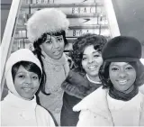  ??  ?? Barbara Ann Alston, left, arriving with the Crystals at London Airport in 1964: their hits included Da Doo Ron Ron and Then He Kissed Me