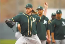  ?? Ben Margot / Associated Press ?? Left-hander A.J. Puk, the A’s top pick in the 2016 draft, struck out 184 batters in 125 innings in the minors last year.