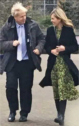  ??  ?? The real deal?: Boris Johnson and Carrie Symonds