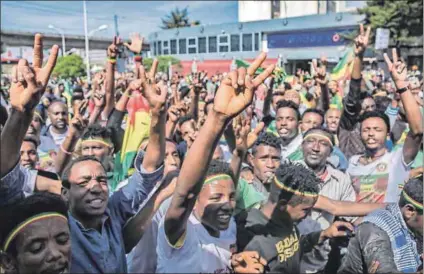  ??  ?? Happy returns: There was joy in the streets last month, when an opposition leader, Berhanu Nega, came back from 11 years in exile, one of many former politician­s to do so. Photo: Yonas Tadesse/AFP