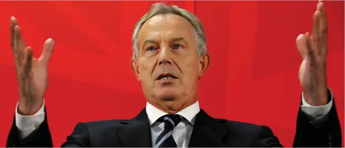  ??  ?? Entering the fray: Tony Blair came under fire from all sides yesterday after saying membership of the EU was ‘too important’ to be the subject of a public vote