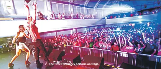  ??  ?? The Time Frequency perform on stage.