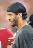  ?? JOHN HEFTI, USA TODAY SPORTS ?? Colin Kaepernick intends to continue his protests.